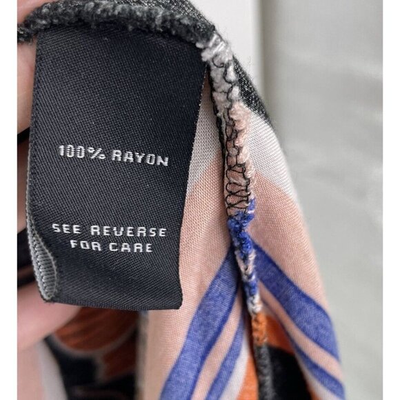 MSK Women’s Black Floral Handkerchief Hem Dress Size Medium - Picture 7 of 13